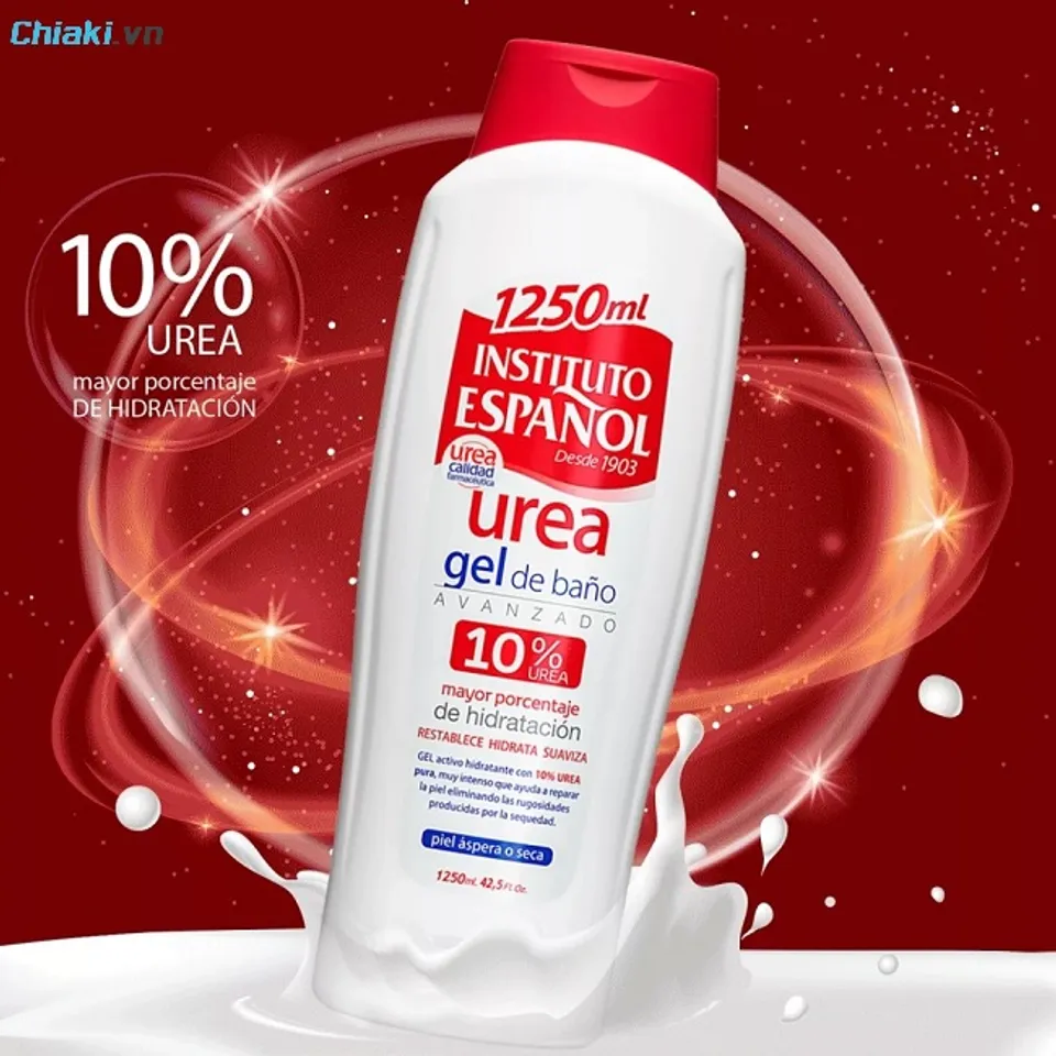 Sữa tắm trị nhọt sống lưng chàm viêm và vảy nến Instituto Espanol Urea Shower