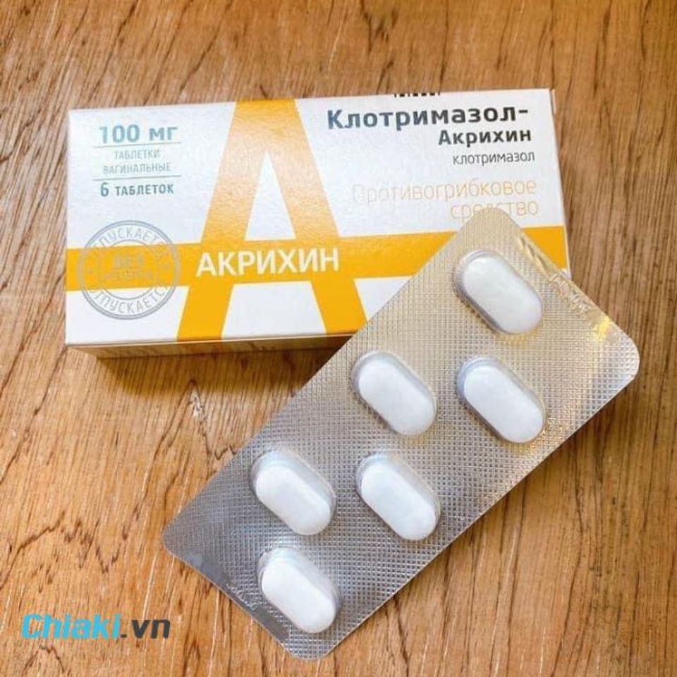 Vi&ecirc;n đặt trị nấm phụ khoa&nbsp;Akrihin