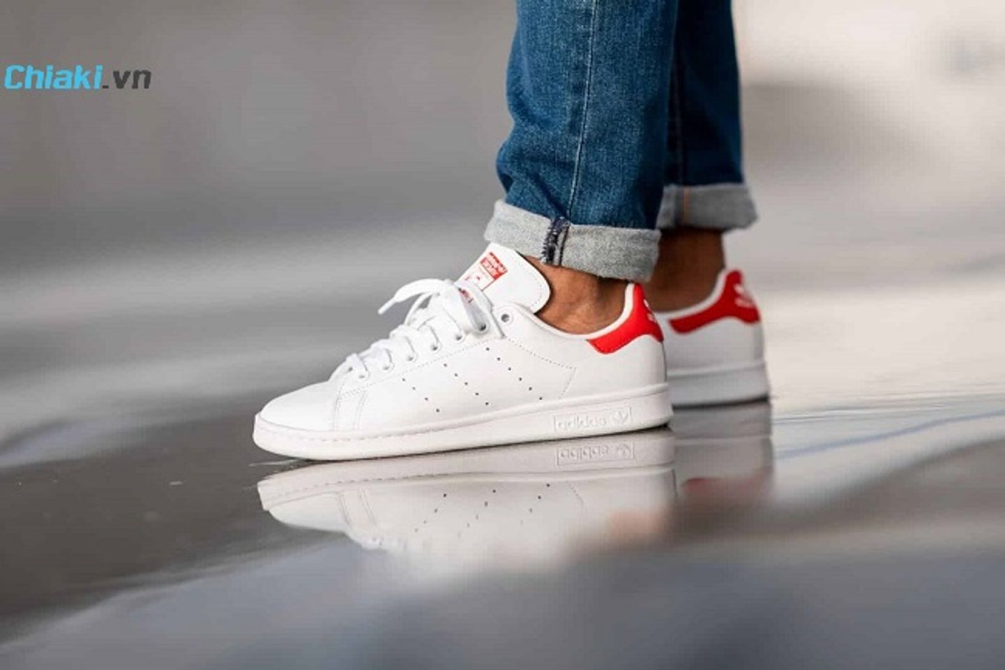 Gi&agrave;y thể thao Adidas Stan Smith White Red