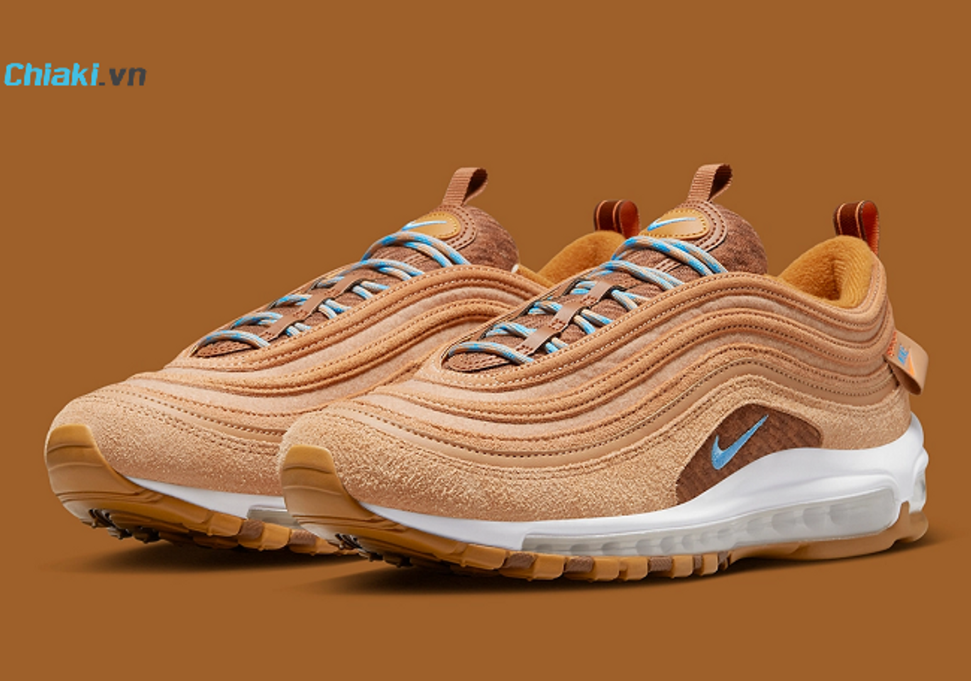 Gi&agrave;y thể thao Nike Air Max 97 Og Bronze m&agrave;u n&acirc;u