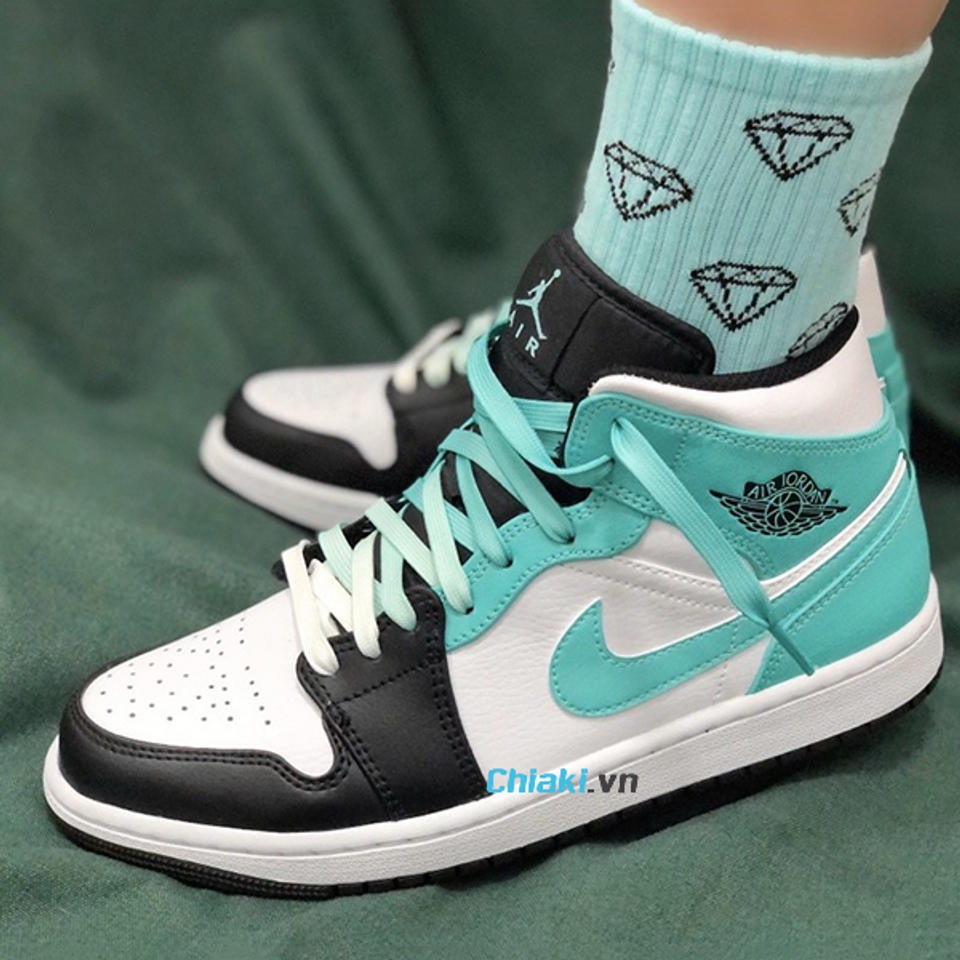 Gi&agrave;y Nike Air Jordan 1 Mid Igloo Island Green