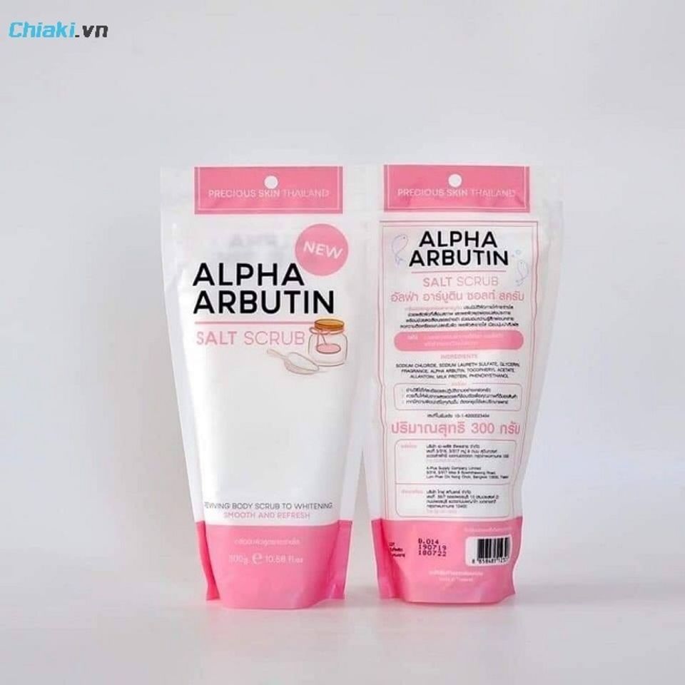Muối tắm tẩy da chết Alpha Arbutin loại bỏ da chết nhẹ dịu