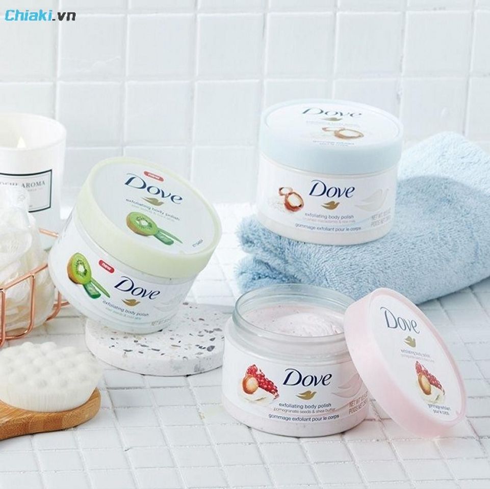 Muối tắm tẩy da chết Dove Exfoliating Body Polish dịu nhẹ