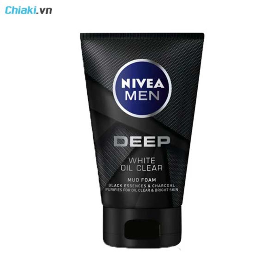 Sữa rửa mặt than hoạt t&iacute;nh Nivea Deep White Oil Clear