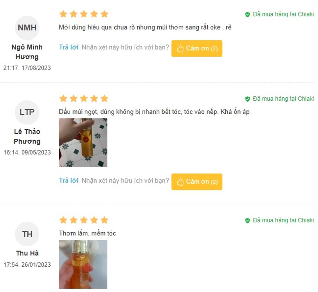 Review dầu dưỡng t&oacute;c Olexrs từ người sử dụng