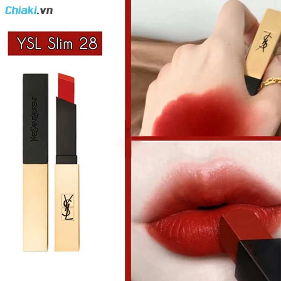 Son YSL Rouge Pur Couture The Slim 28 True Chili đỏ gạch