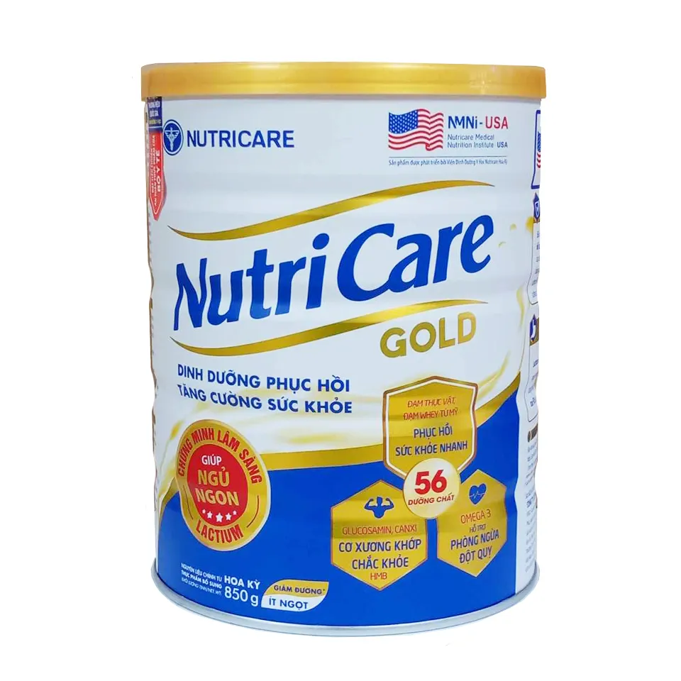 Sữa Nutricare Gold bồi bổ dinh dưỡng, hỗ trợ phục hồi sức khỏe
