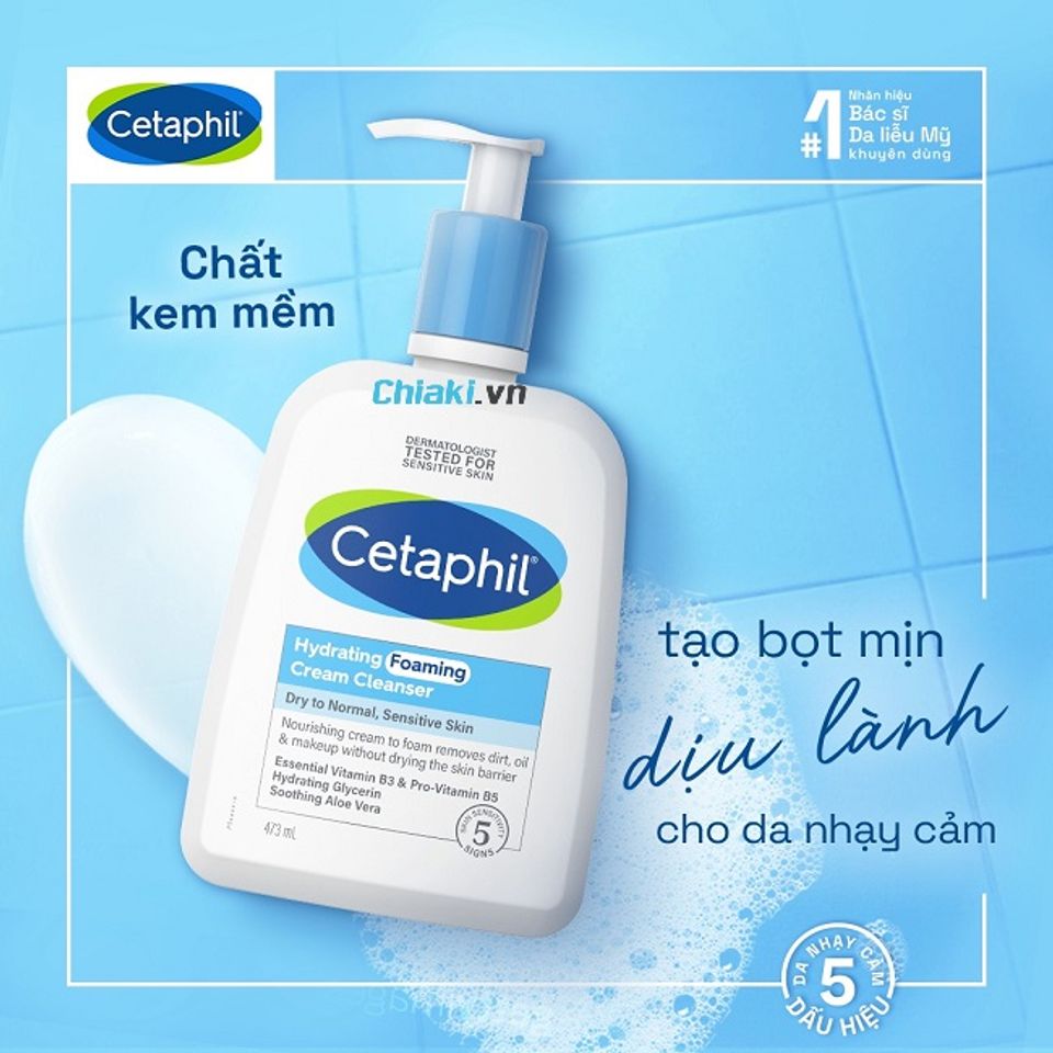 Sữa rửa mặt Cetaphil Hydrating Foaming Cream Cleanser
