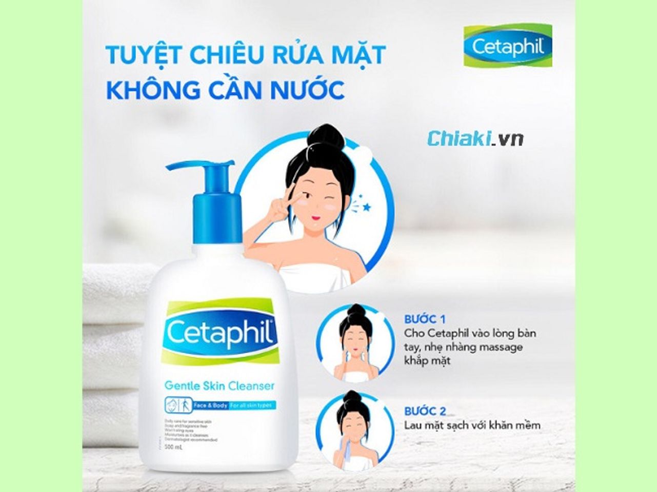 C&aacute;ch sử dụng sữa rửa mặt Cetaphil cho da dầu mụn