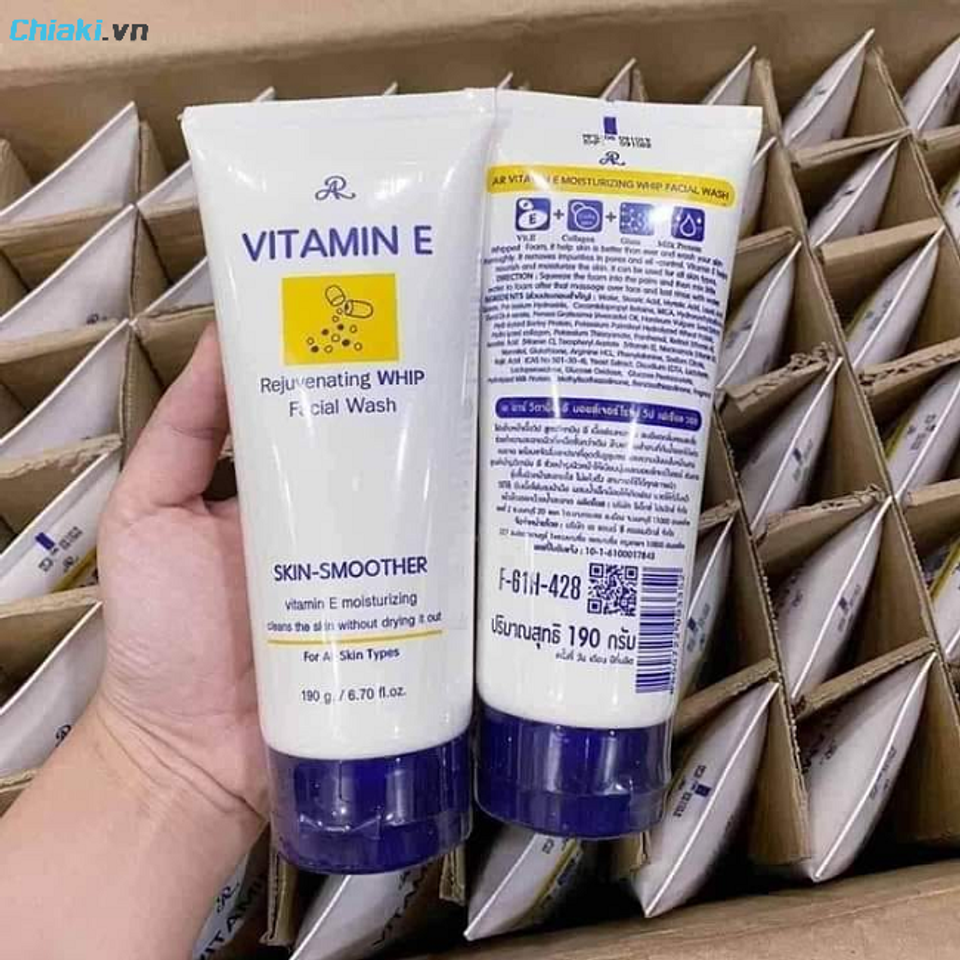 Sữa rửa mặt vitamin E Th&aacute;i Lan Aron kh&ocirc;ng g&acirc;y nhớn d&iacute;nh
