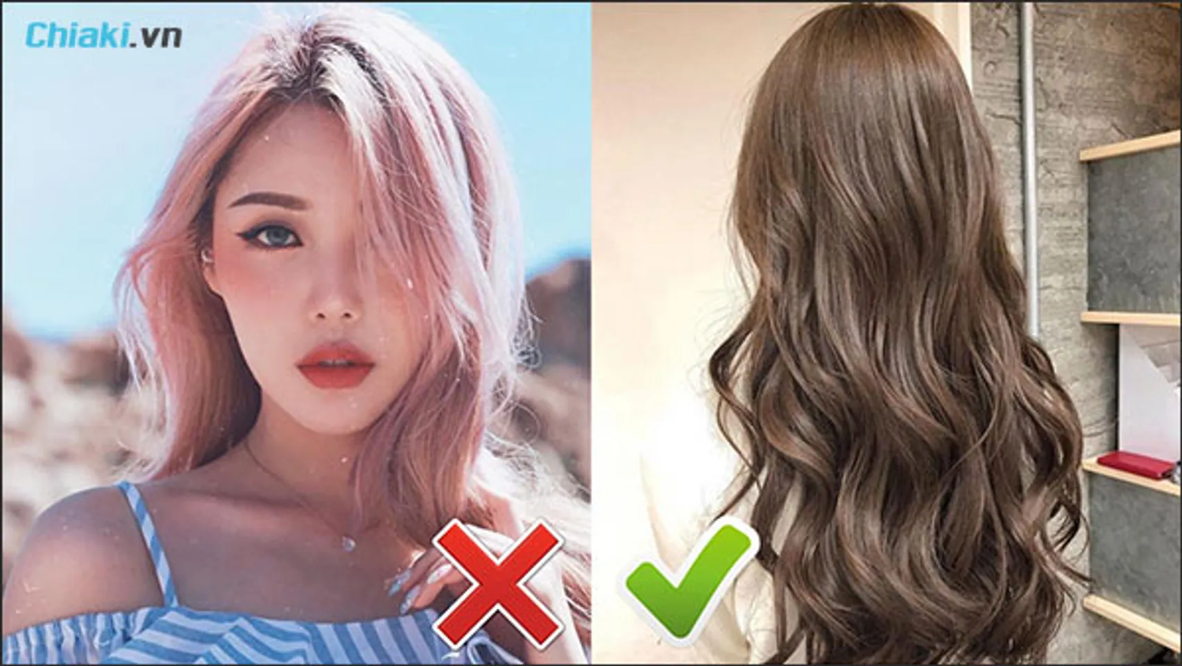 các loại tóc cho tới tóc mỏng mảnh tránh việc nhuộm color sáng