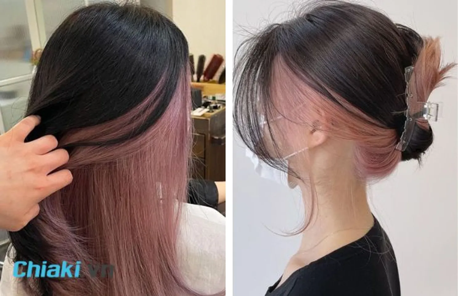 Nhuộm tóc underlight màu hồng