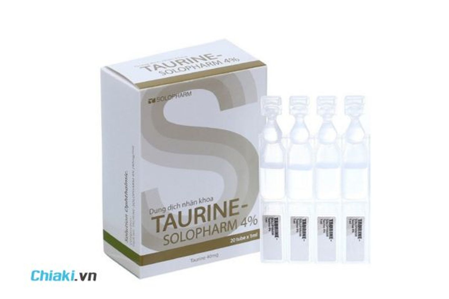 Thuốc nhỏ mắt dạng t&eacute;p Taurine Solopharm hộp 20 ống