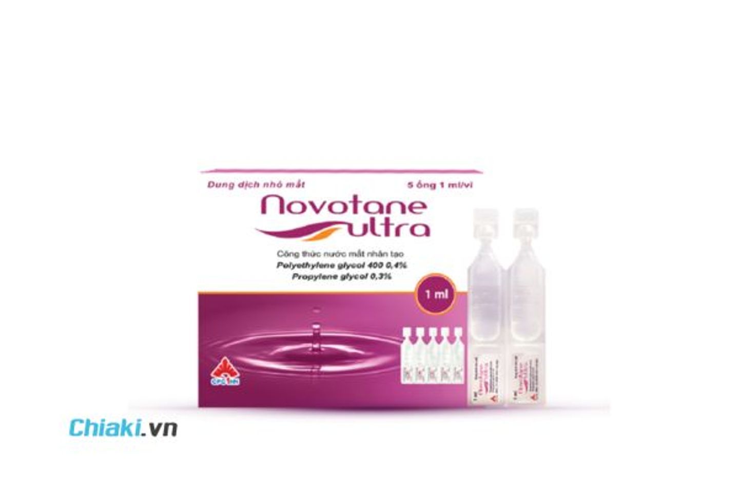 Thuốc nhỏ mắt nh&acirc;n tạo dạng t&eacute;p Novotane Ultra 1ml