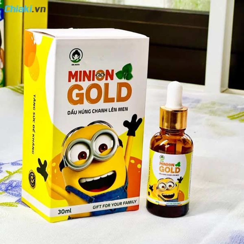 Siro tăng đề kh&aacute;ng cho trẻ dưới 1 tuổi dầu h&uacute;ng chanh Minion