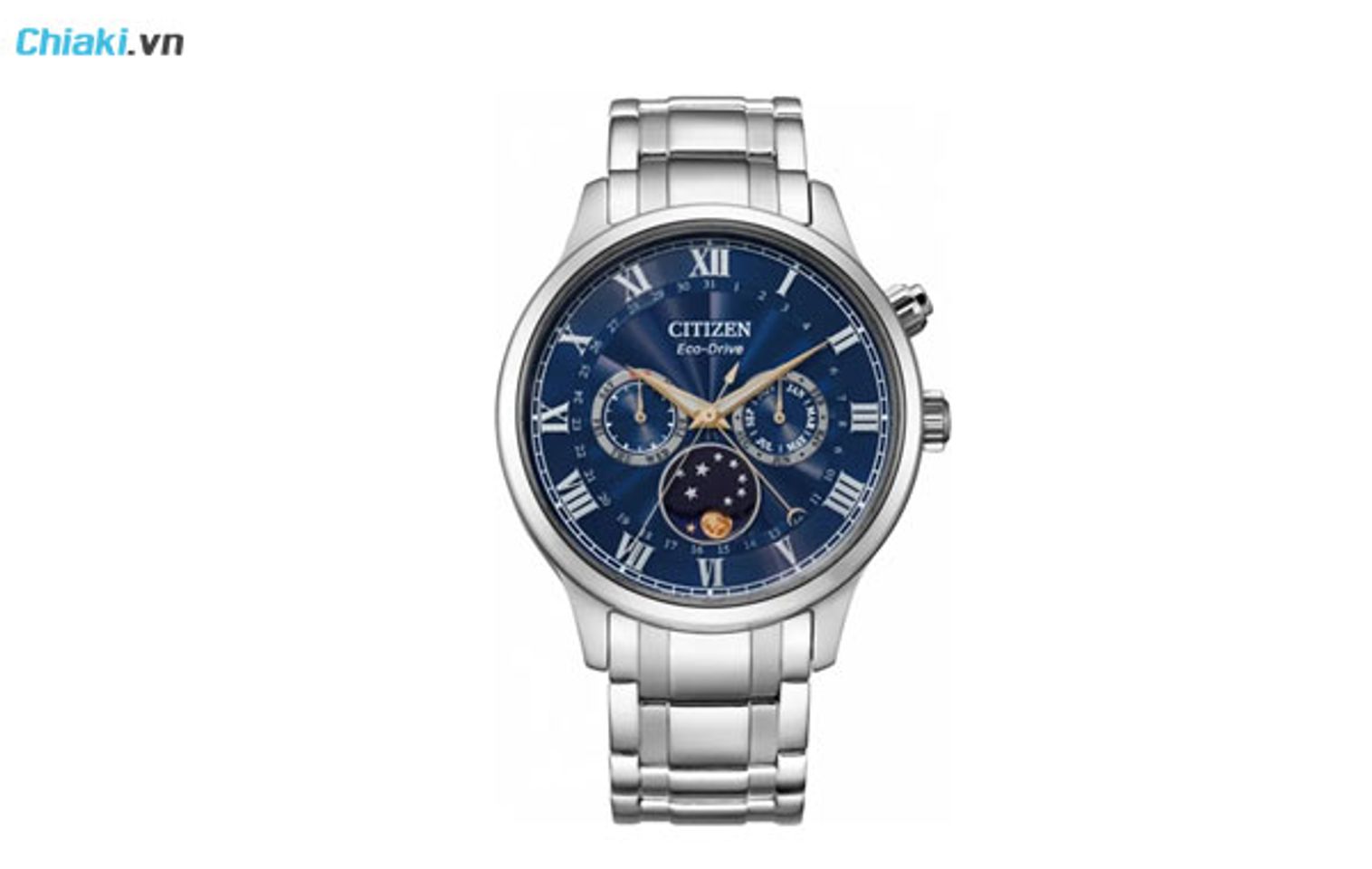 đồng hồ citizen eco drive 6 kim Moonphase AP1050-81L
