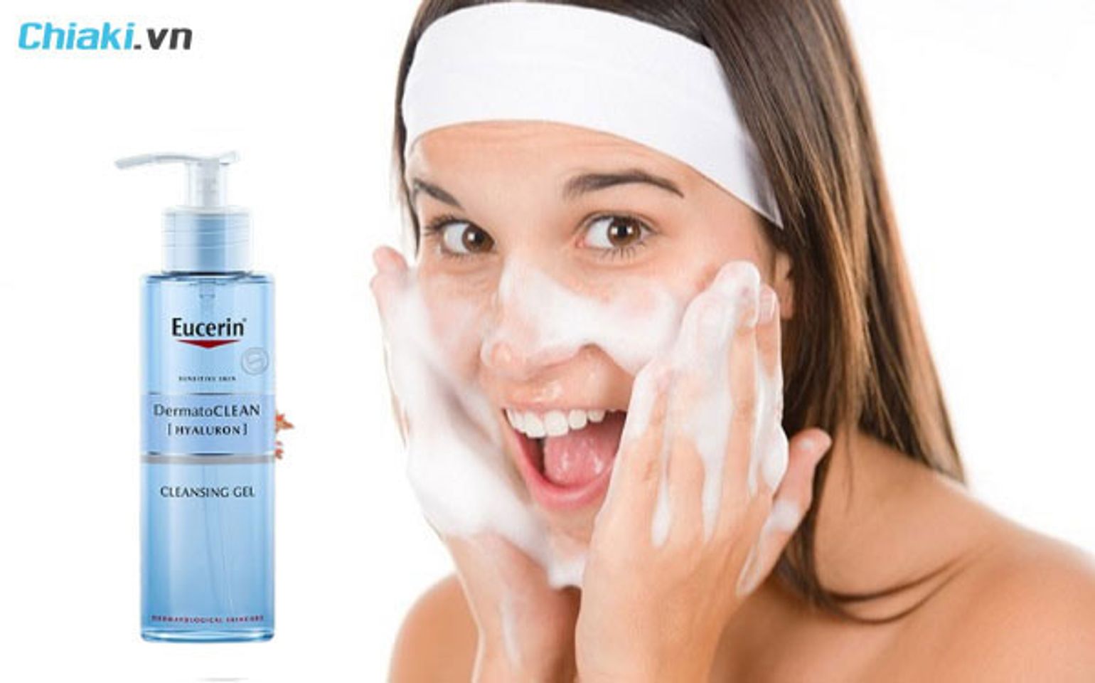 c&aacute;ch sử dụng sữa rửa mặt Eucerin cho da dầu mụn