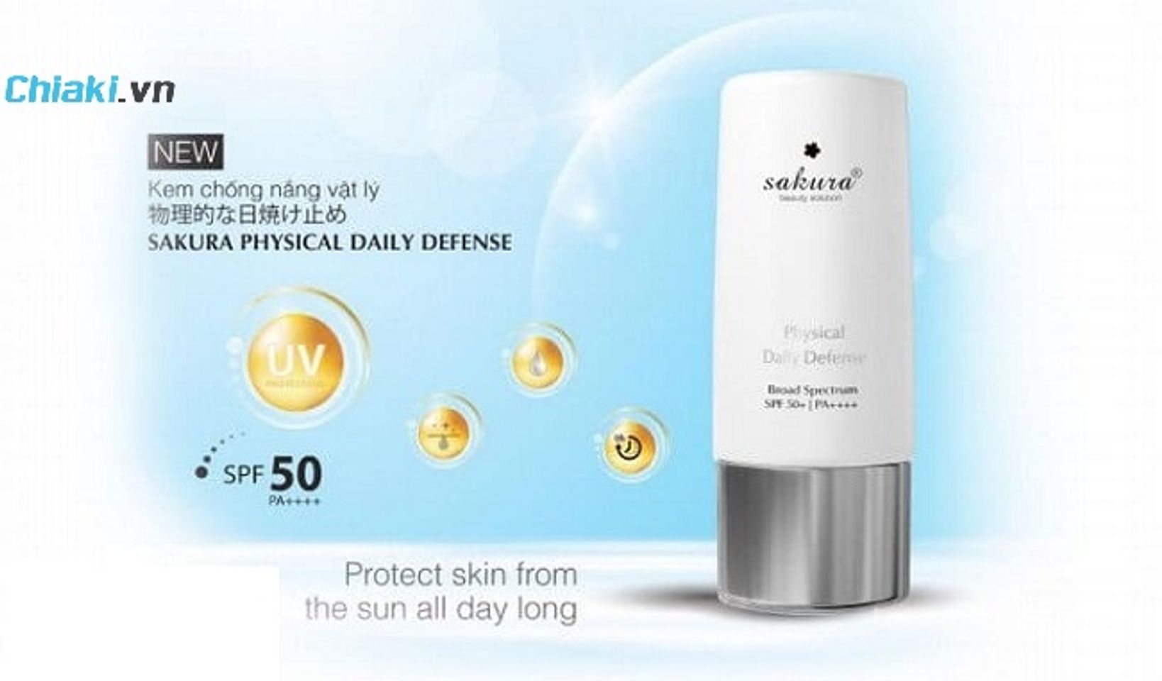 Kem chống nắng vật l&yacute; Sakura Physical Daily Defense