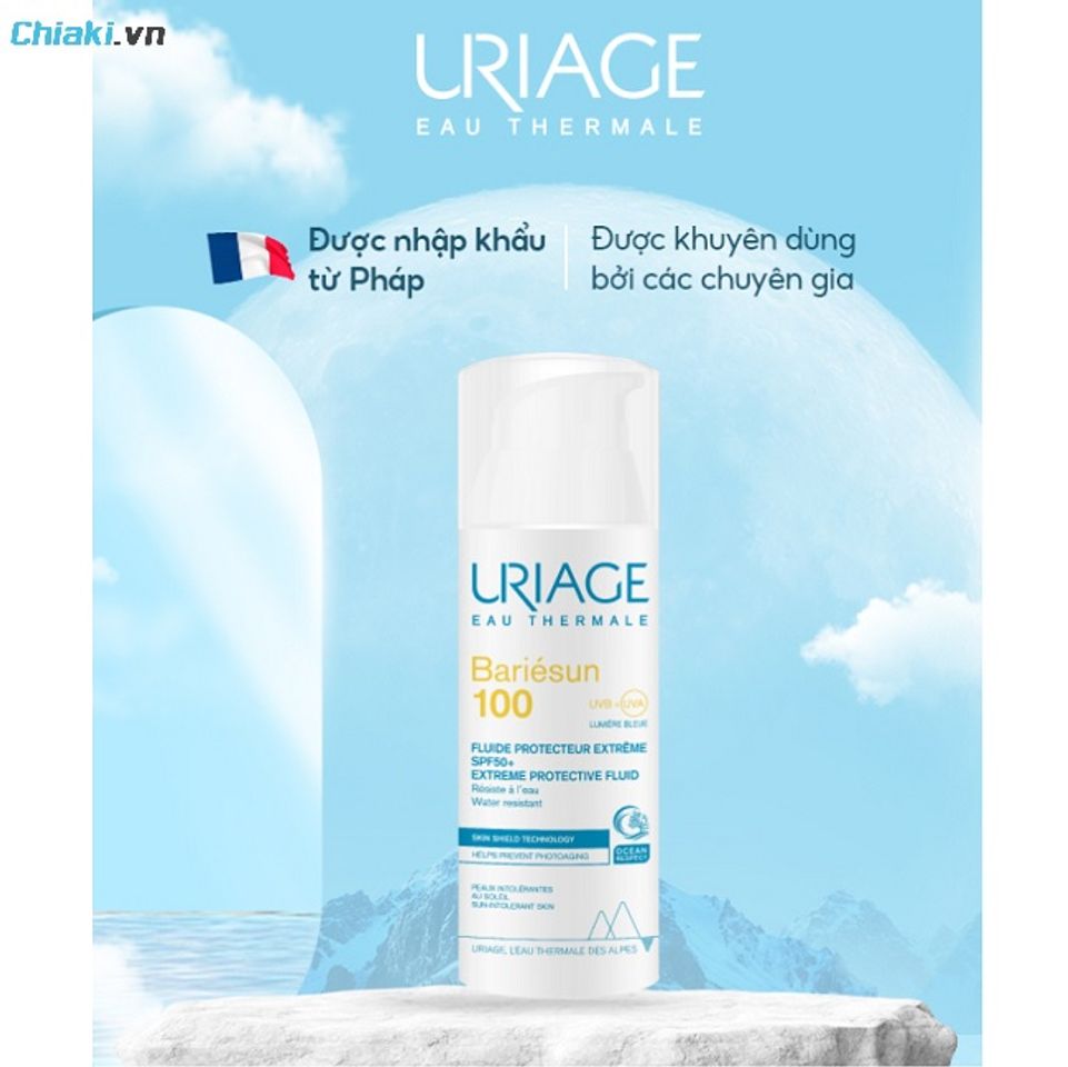 Sữa chống nắng Uriage Bariesun 100 Fluide Pro Extreme SPF50+ kết cấu mỏng, nhẹ