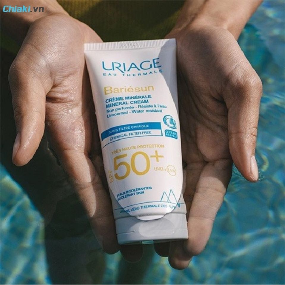 Kem chống nắng Uriage Bariesun SPF50+ Creme Minerale d&agrave;nh cho da nhạy cảm v&agrave; si&ecirc;u nhạy cảm