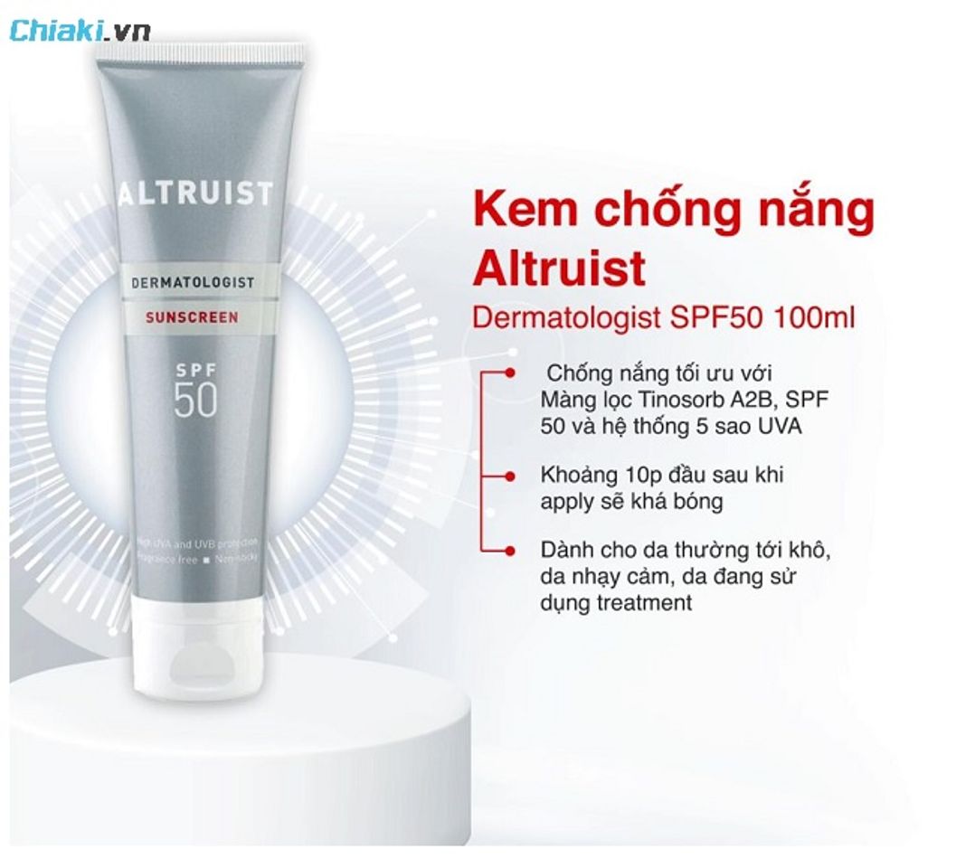 Th&agrave;nh phần kem chống nắng Altruist &ldquo;sạch&rdquo; v&agrave; l&agrave;nh t&iacute;nh