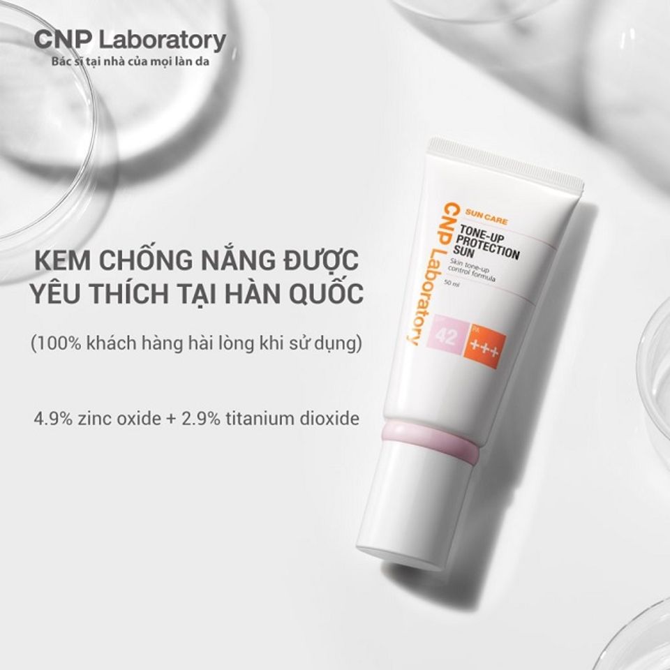 Kem chống nắng CNP Tone up c&oacute; th&agrave;nh phần l&agrave;nh t&iacute;nh, l&agrave;nh t&iacute;nh