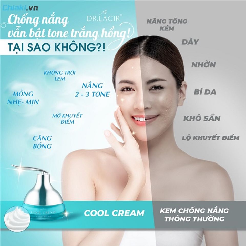 Kem chống nắng Dr Lacir mang nhiều ưu điểm tuyệt vời cho da