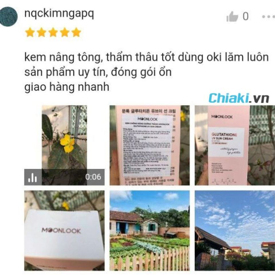 Review kem chống nắng MoonLook từ người sử dụng 2