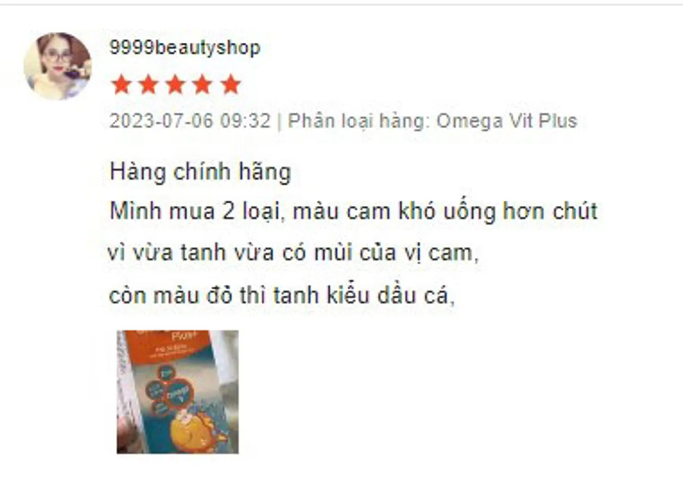 Đánh giá Omega 3 Vit Plus từ khách hàng