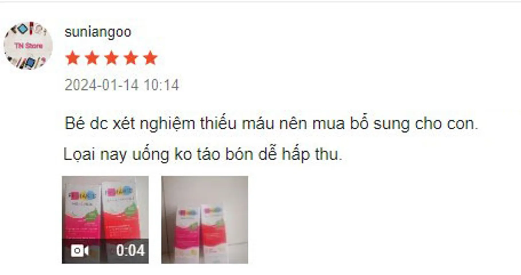 Review Siro Pediakid Fer + Vitamin B từ khách hàng