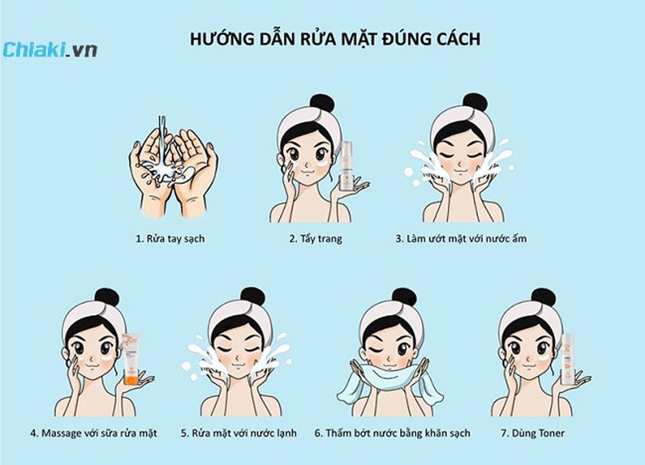 C&aacute;ch sử dụng sữa rửa mặt Mỹ hiệu quả