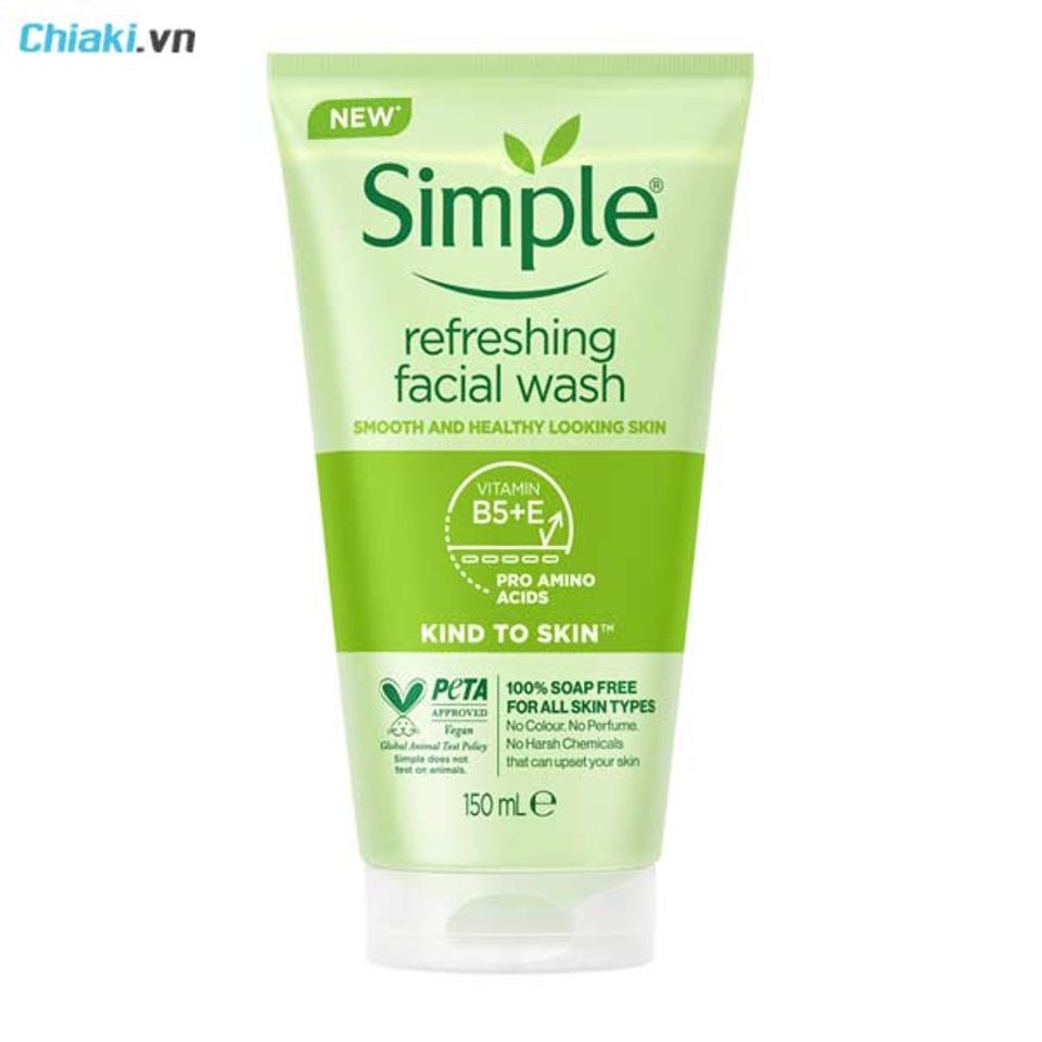 Sữa rửa mặt cho học sinh cấp 2 Simple Refreshing Facial Wash