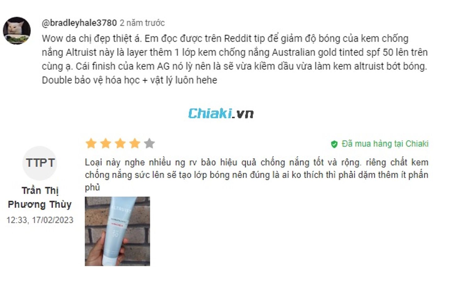 Gợi &yacute; c&aacute;ch khắc phục kem chống nắng Altruist b&oacute;ng dầu