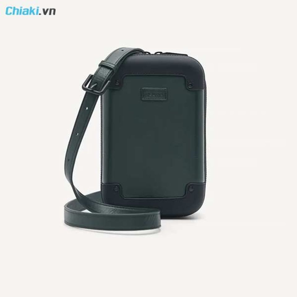 T&uacute;i đeo ch&eacute;o nam Pedro Mixed Material Dressy Sling Bag - Military Green