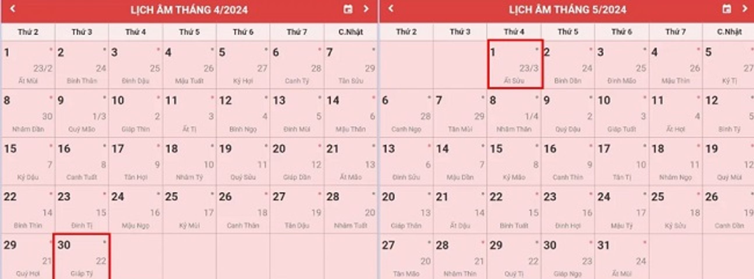 Lịch nghỉ lễ 30/4 v&agrave; 1/5 năm 2024