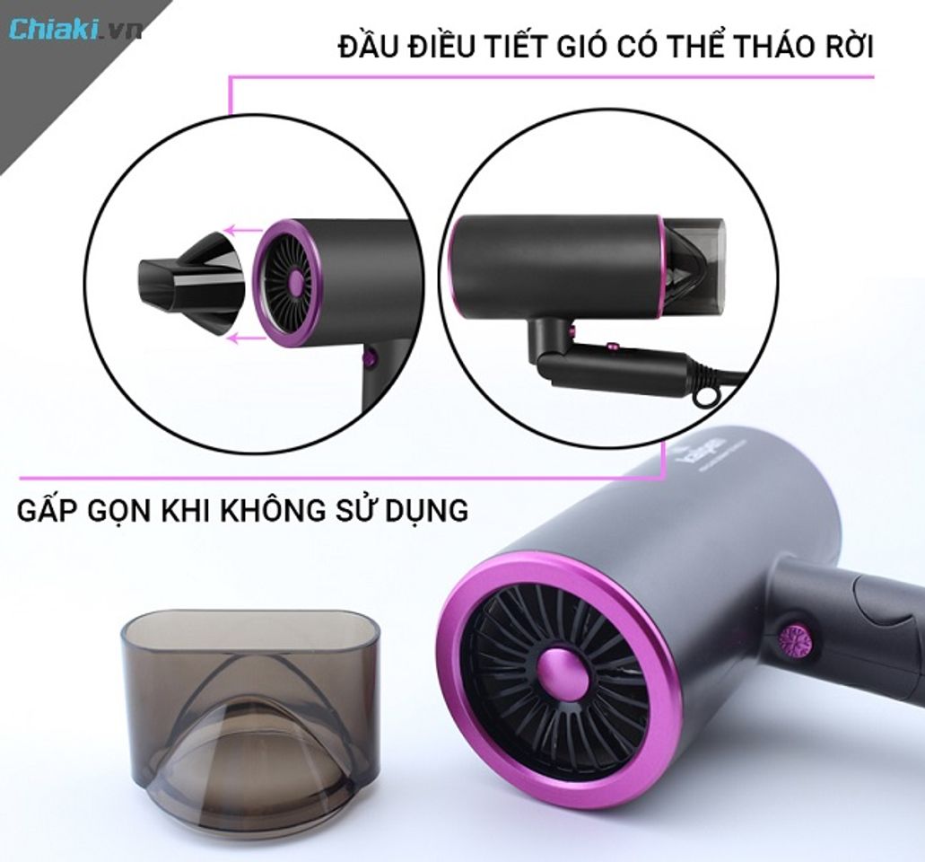 M&aacute;y sấy t&oacute;c ion &acirc;m của Đức Kalpen HDK-3601 c&oacute; 3 chế độ