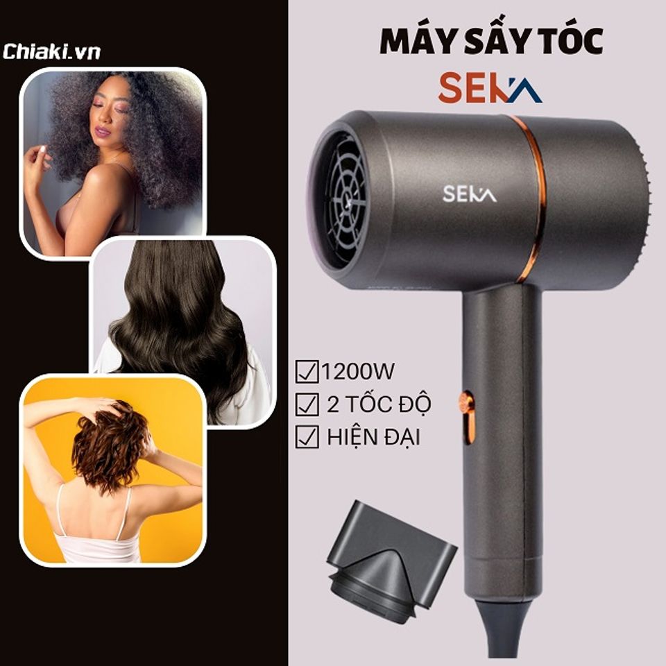 M&aacute;y sấy t&oacute;c Seka ion &acirc;m 2 chiều