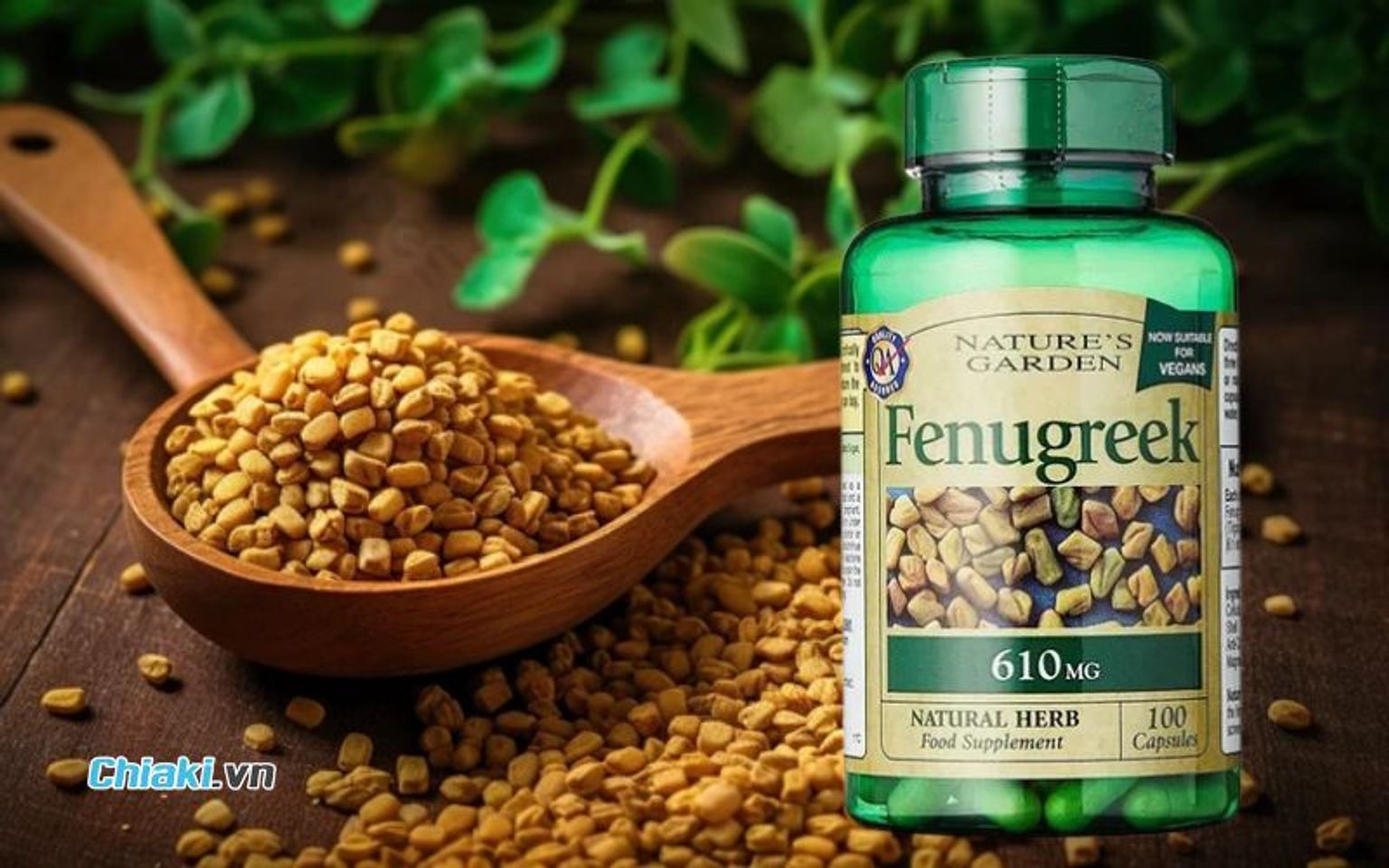 Viên uống hỗ trợ lợi sữa Fenugreek Nature&rsquo;s Garden
