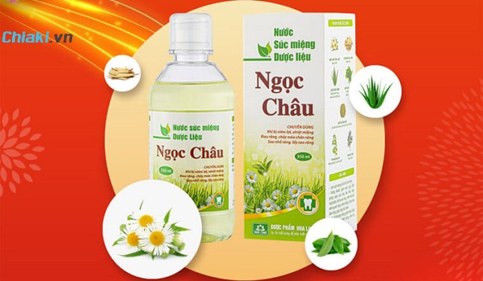 Nước s&uacute;c miệng Ngọc Ch&acirc;u cải thiện hơi thở thơm m&aacute;t