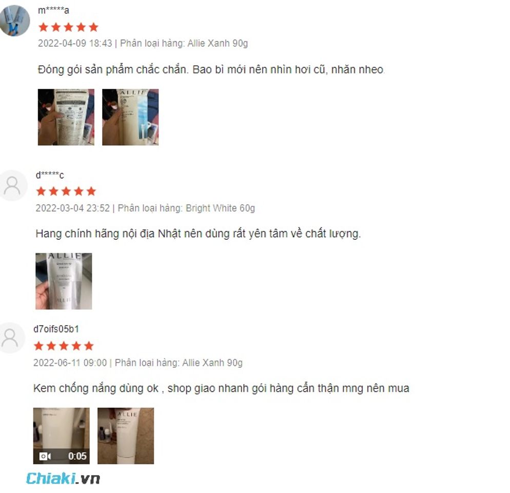 Review kem chống nắng Allie từ người d&ugrave;ng