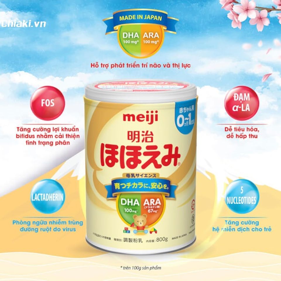 Sữa Meiji tăng c&acirc;n ph&aacute;t triển chiều cao cho b&eacute; tốt