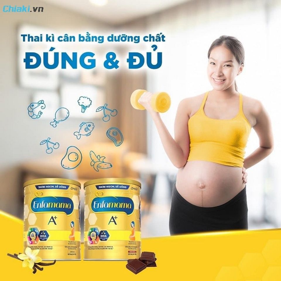 Sữa bầu Enfamama A+ Mỹ gi&uacute;p c&acirc;n bằng dinh dưỡng, gi&uacute;p cơ thể khỏe mạnh