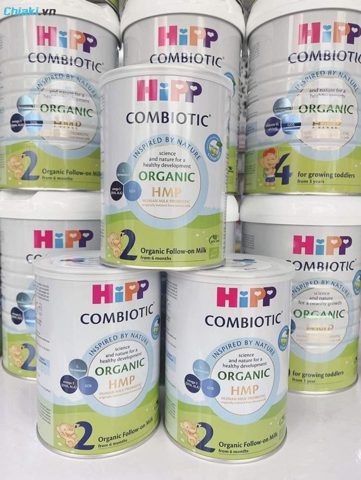 Sữa b&ocirc;̣t HiPP Combiotic số 2 hỗ trợ tăng c&acirc;n, kh&ocirc;ng g&acirc;y t&aacute;o b&oacute;n