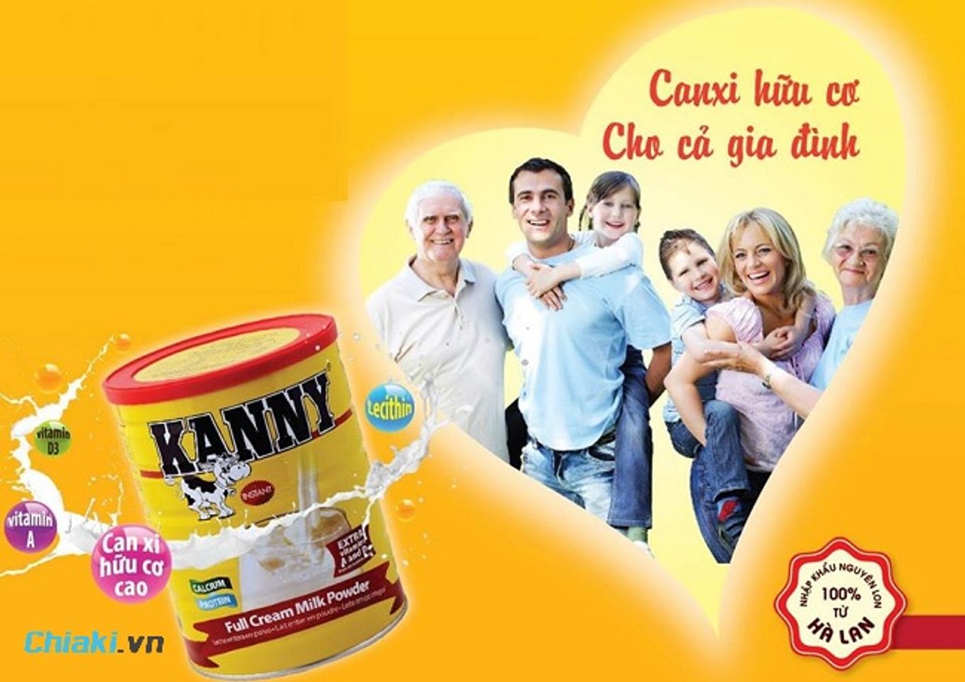 Sữa bột nguy&ecirc;n kem Kanny H&agrave; Lan cung cấp năng lượng, vitamin v&agrave; kho&aacute;ng chất
