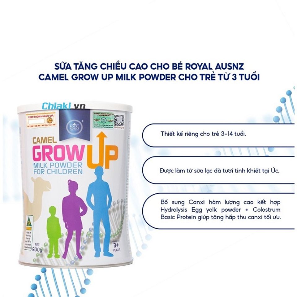 Sữa bột hỗ trợ tăng chiều cao Royal Ausnz Camel Grow Up Milk Powder