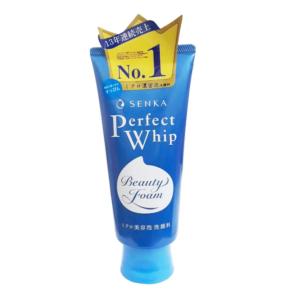 Sữa rửa mặt Senka Perfect Whip màu xanh dương (mẫu cũ)