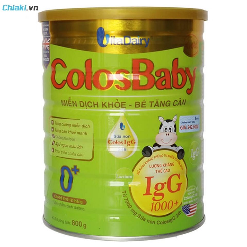 Sữa tăng c&acirc;n cho trẻ 6 12 th&aacute;ng Colosbaby 0+