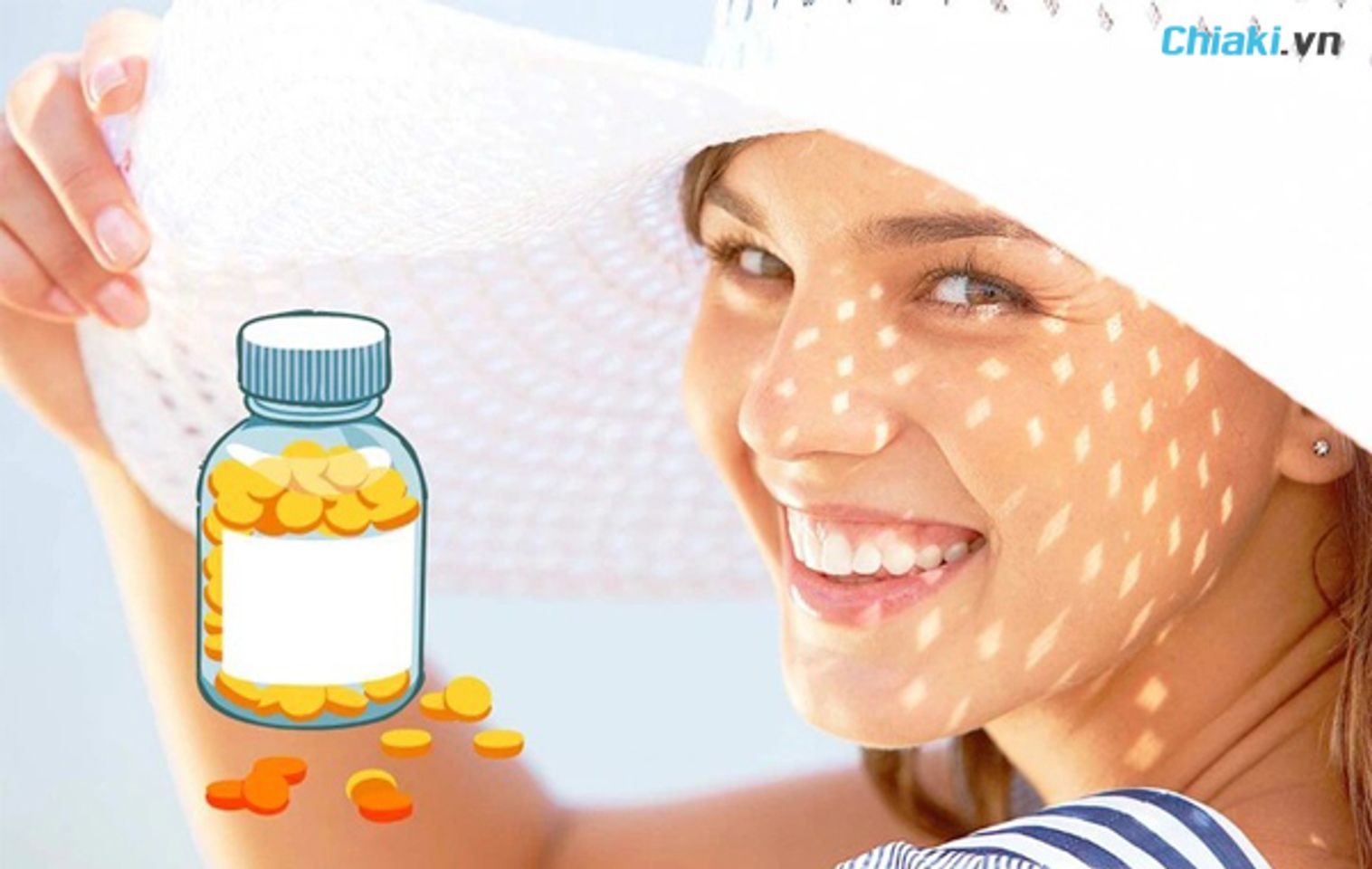 N&ecirc;n uống vi&ecirc;n chống nắng để bảo vệ l&agrave;n da to&agrave;n diện