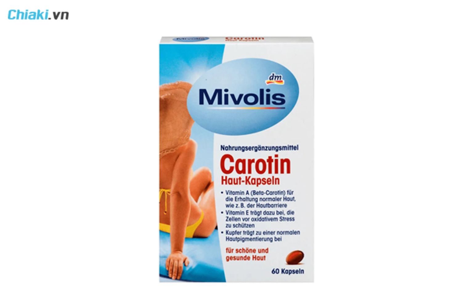 vi&ecirc;n uống chống nắng Mivolis Carotin Das Gesunde Plus