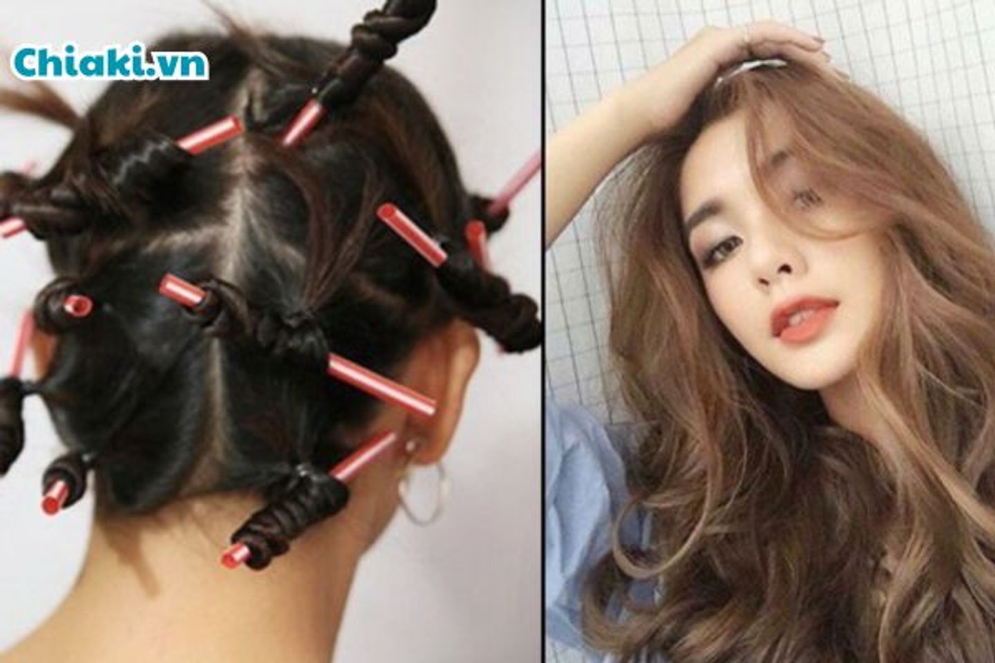 Uốn t&oacute;c bằng ống h&uacute;t